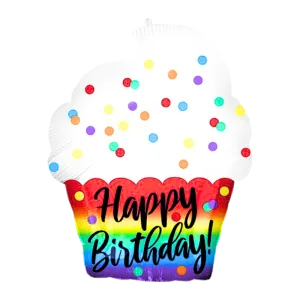 Cupcake Happy Birthday Balloon