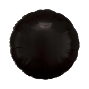 Round black mylar balloon