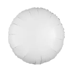 Round Mylar white balloon
